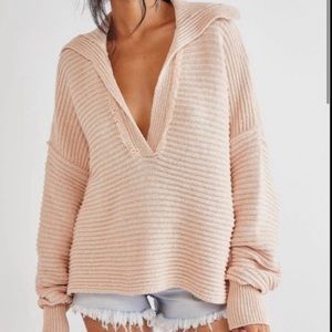 Free People Marlie Pullover In Dusty Pink (A1)